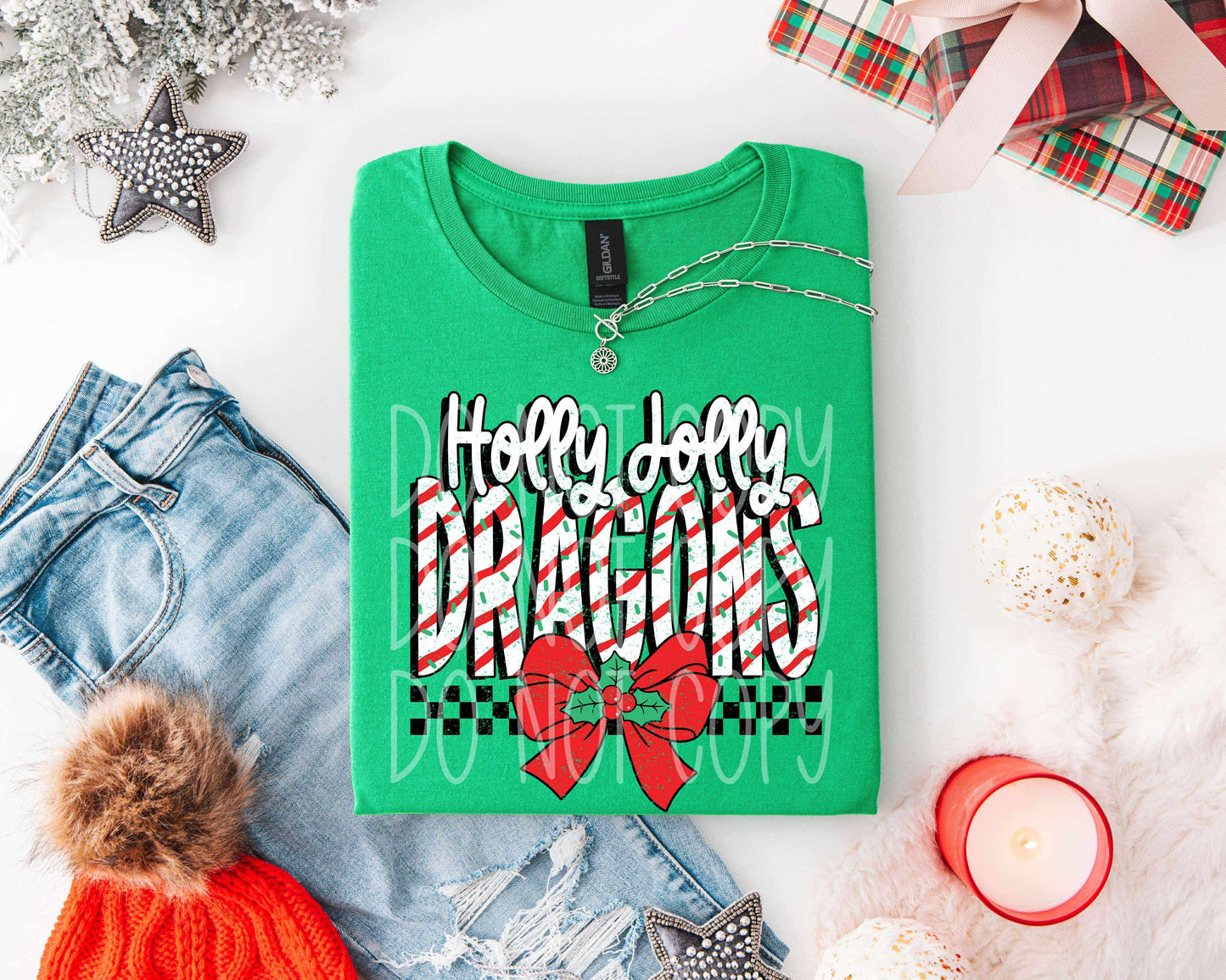 Holly Jolly Dragons Tee