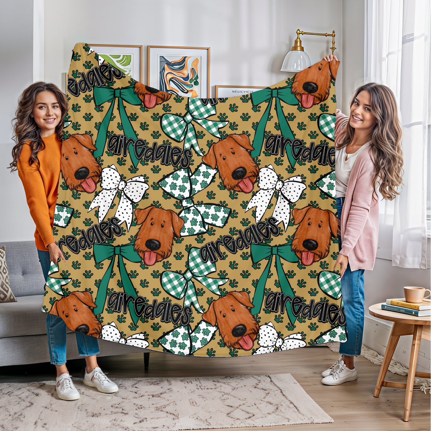 RTS Airedale Bow Blanket