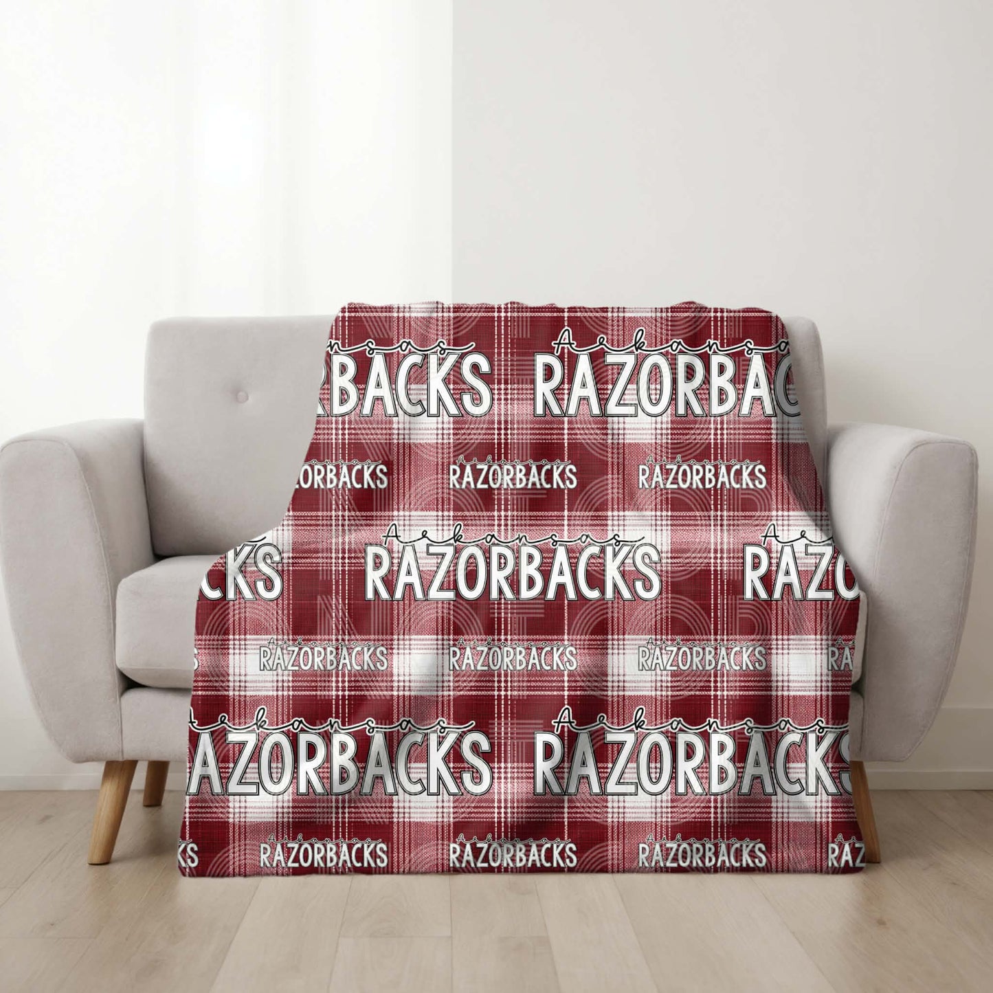 RTS Arkansas Plaid Blanket