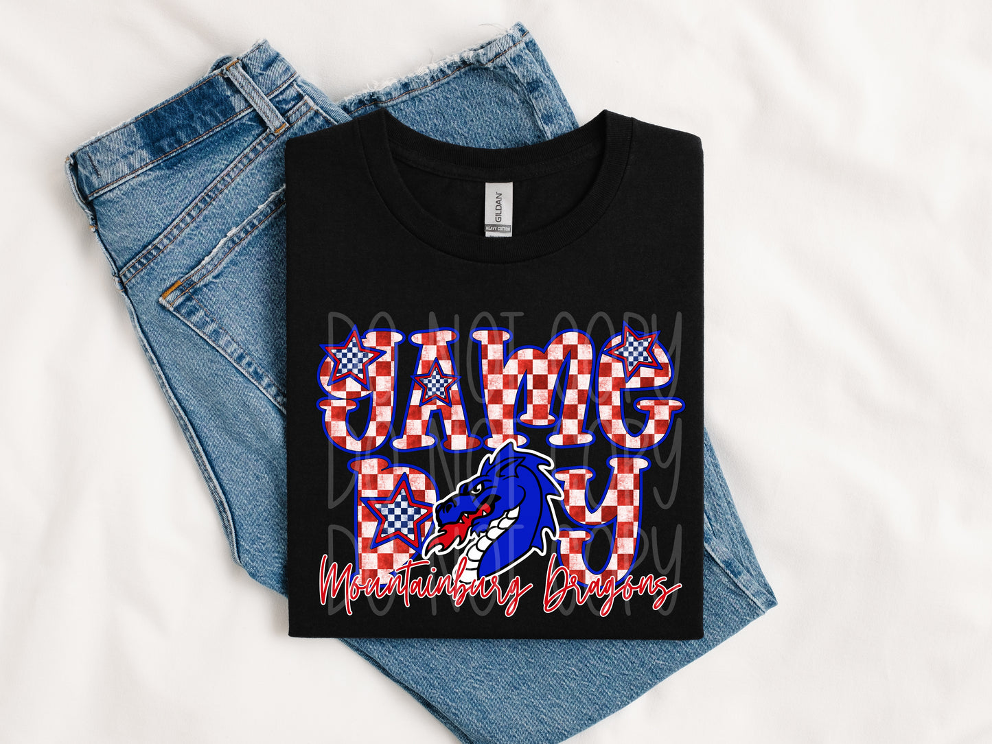 Checkered Game Day Dragons Tee