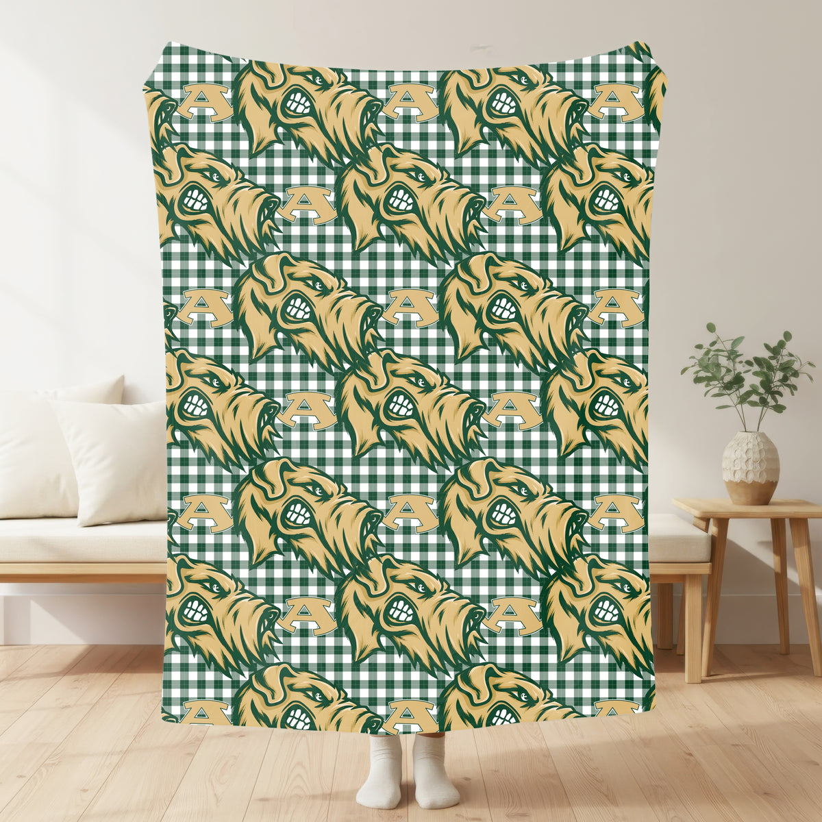 Pre-Order plaid Airedales Blanket