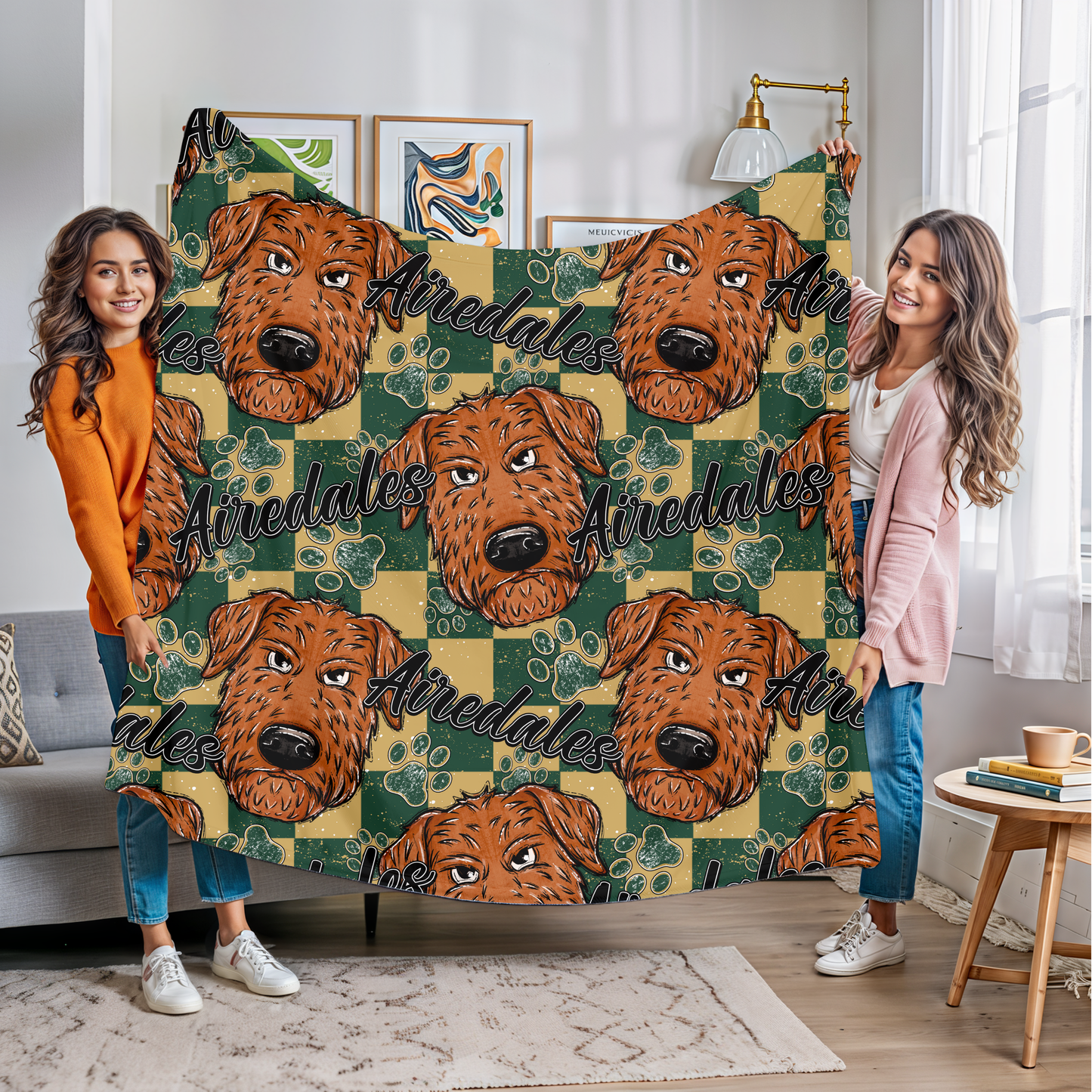 RTS Checkered Airedale Blanket