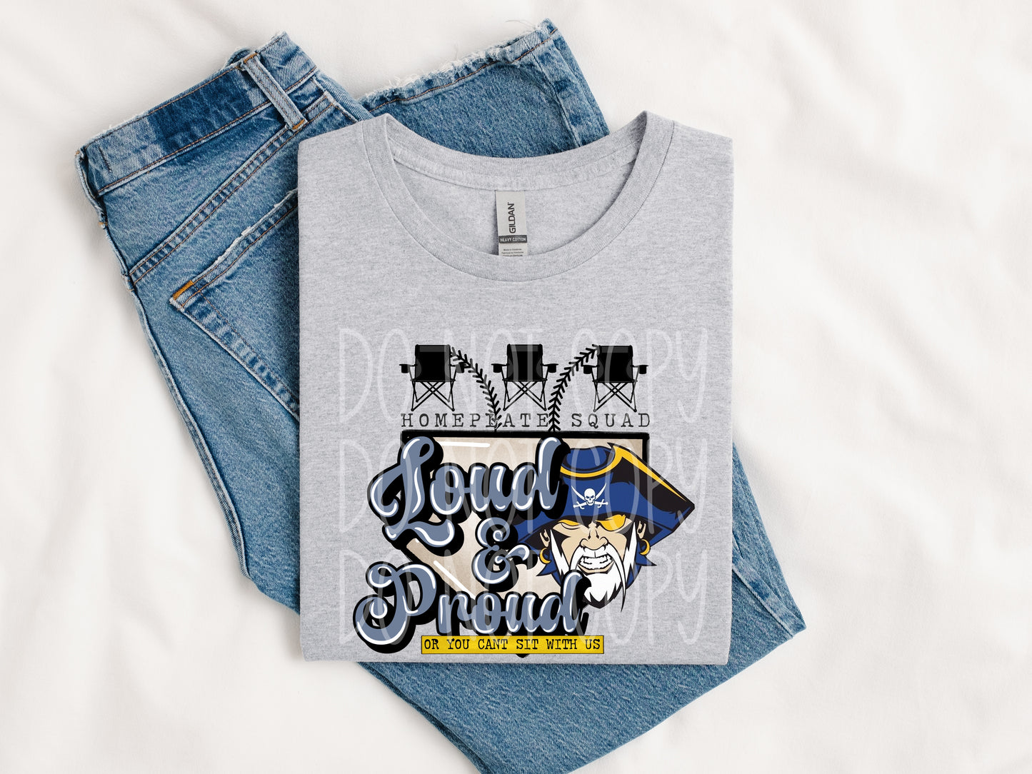 Loud and Proud Pirate Baseball Tee