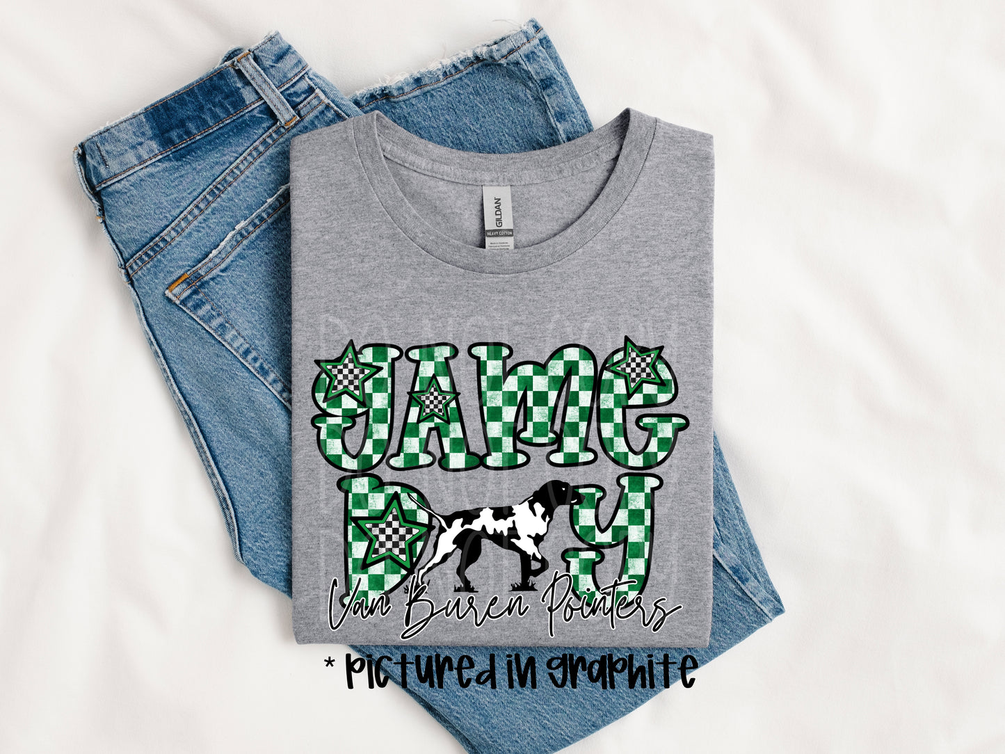 Checkered Game Day Pointer Tee
