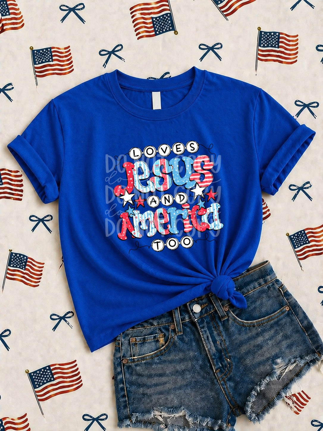 TOTW: She Loves Jesus and America Too Friendship Bracelet Tee