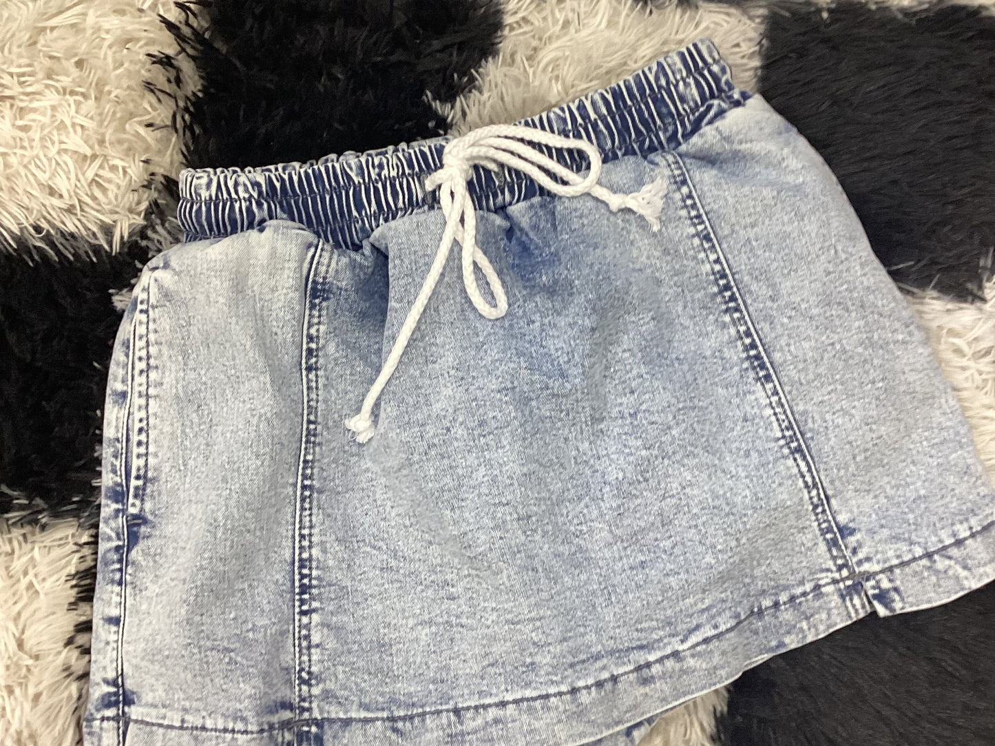 Denim skort