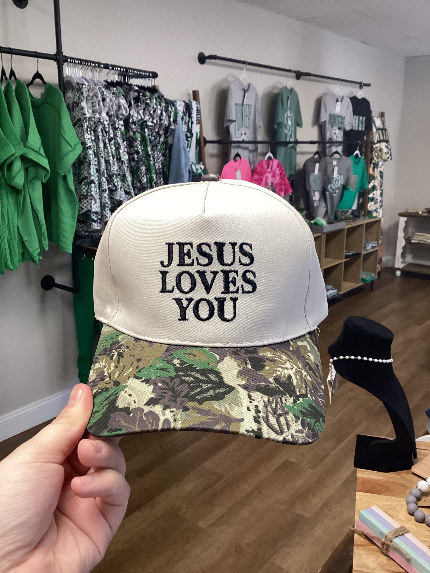 Jesus Loves You Hat- Camo