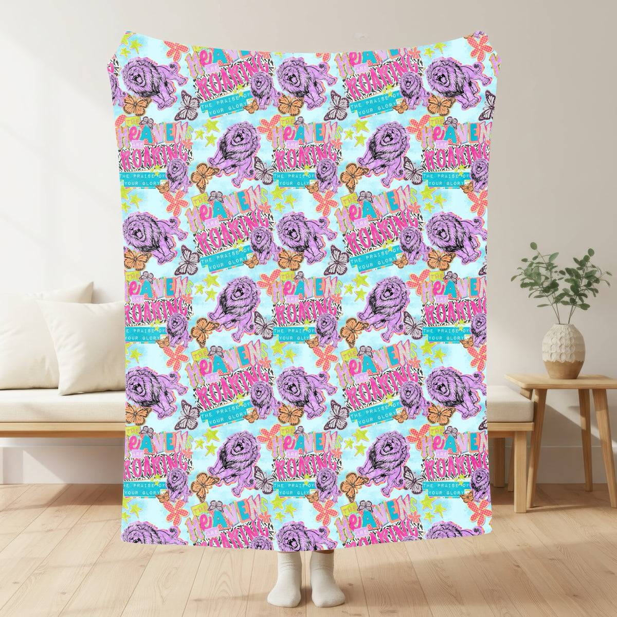 The Heavens Are Roaring – Faith Blanket mockup