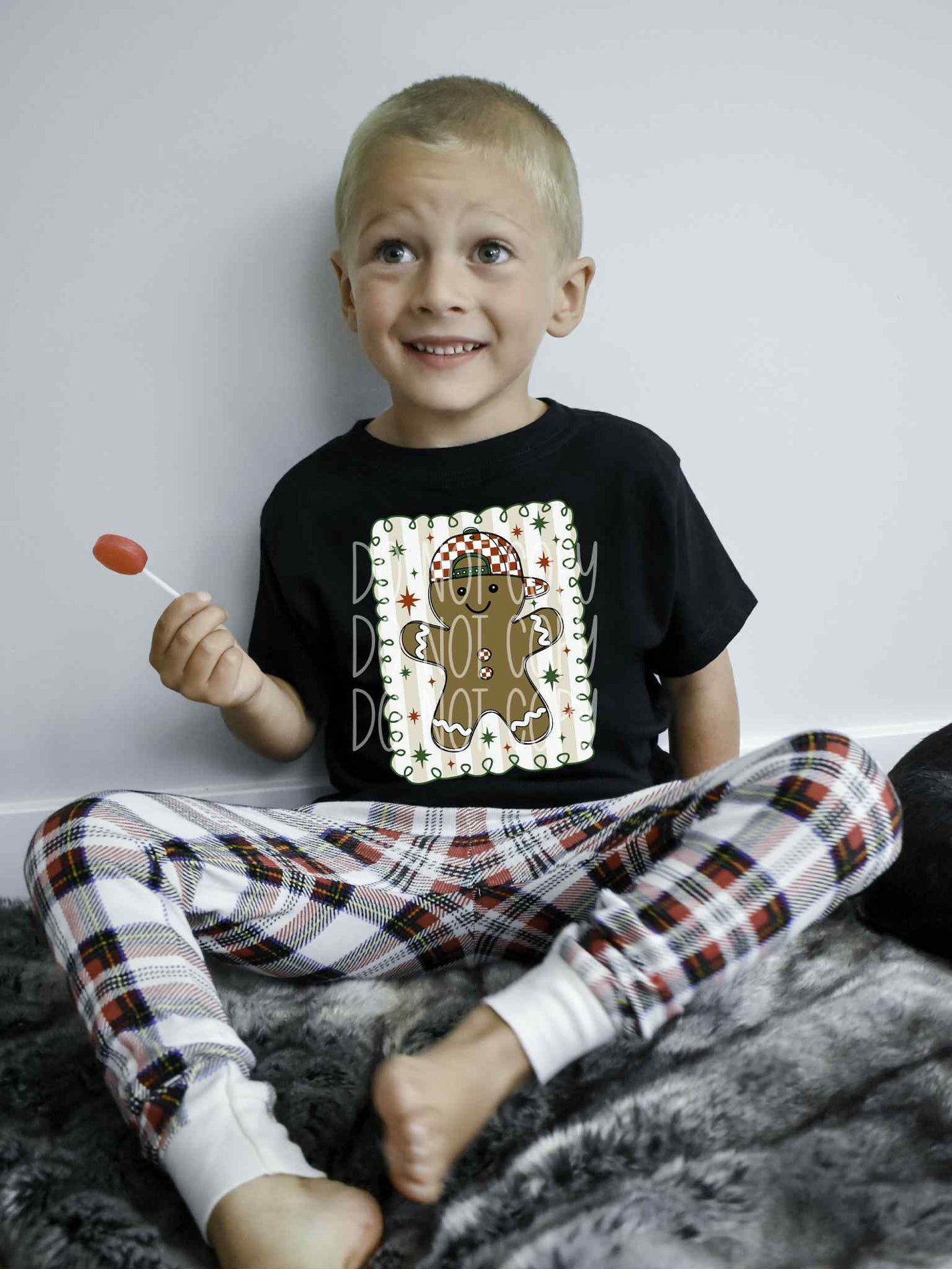 Checkered Gingerbread Boy Tee