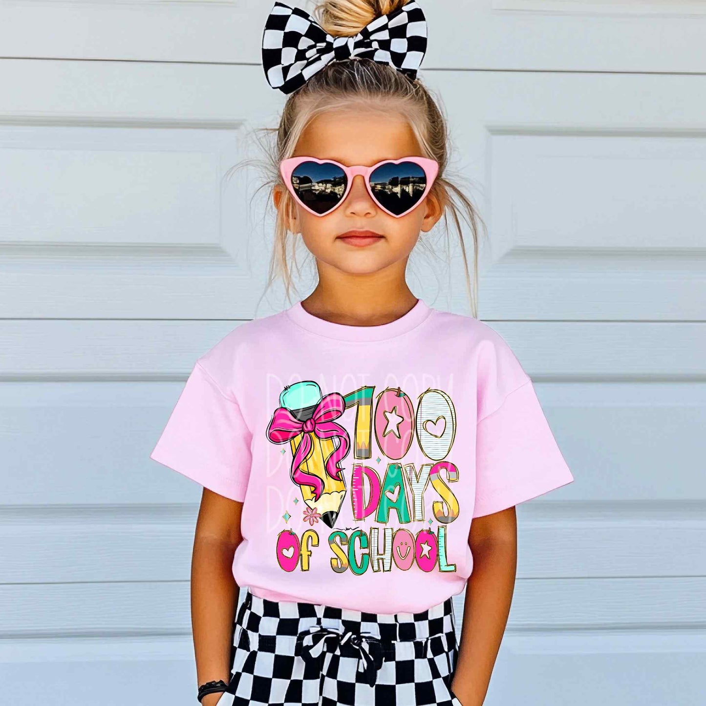 100 Days of School Pencil Coquette Tee
