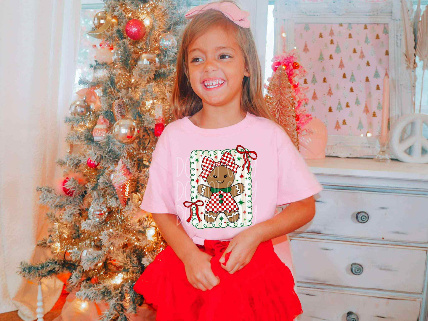 Checkered Gingerbread Girl Tee
