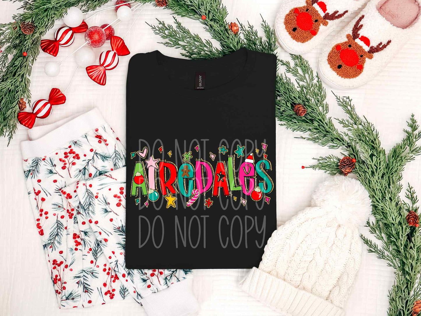 Airedales Christmas Tee