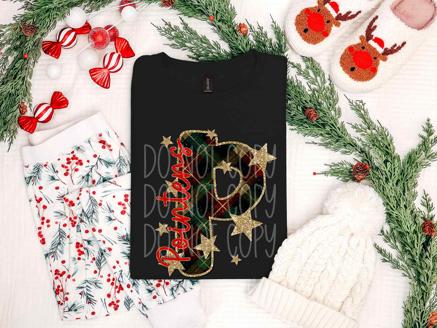 Pointers Plaid Christmas Tee