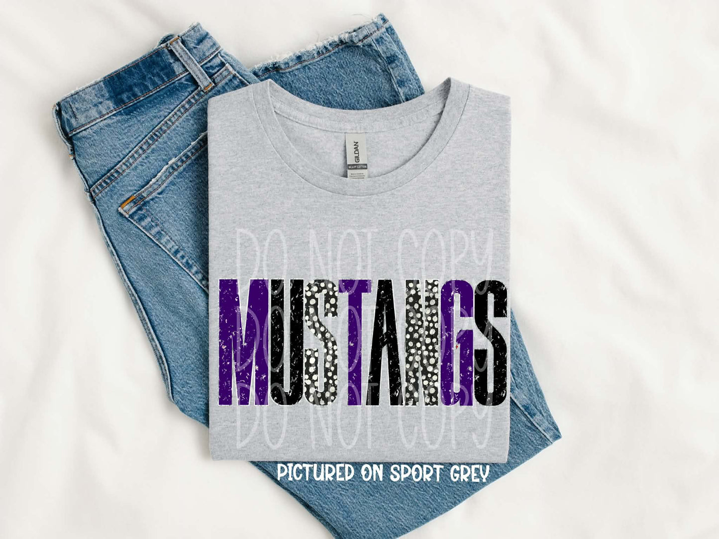 Mustangs Distressed Tee