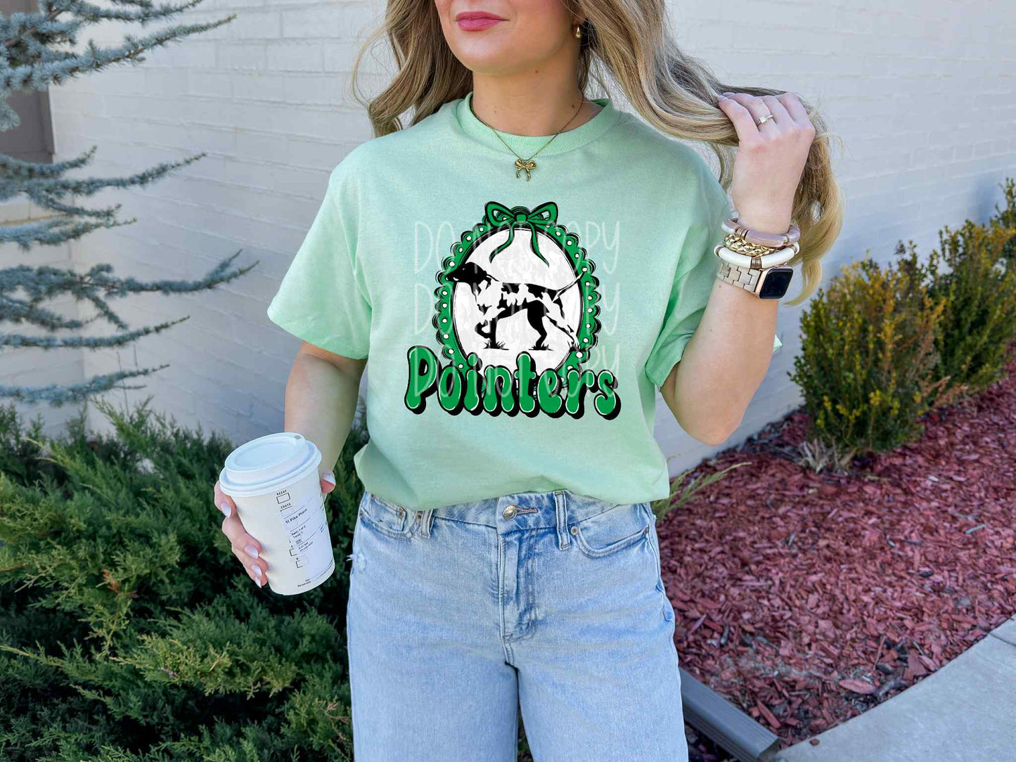 Pointers Coquette Frame & Bow Tee