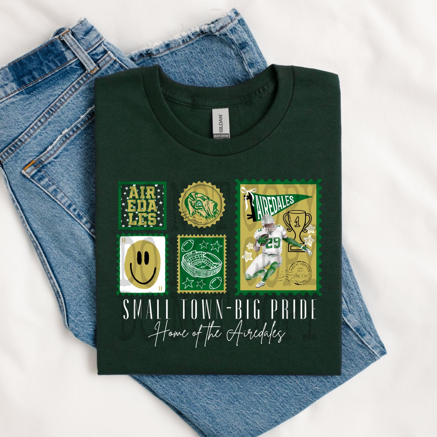 Airedales Small Town Big Pride Tee