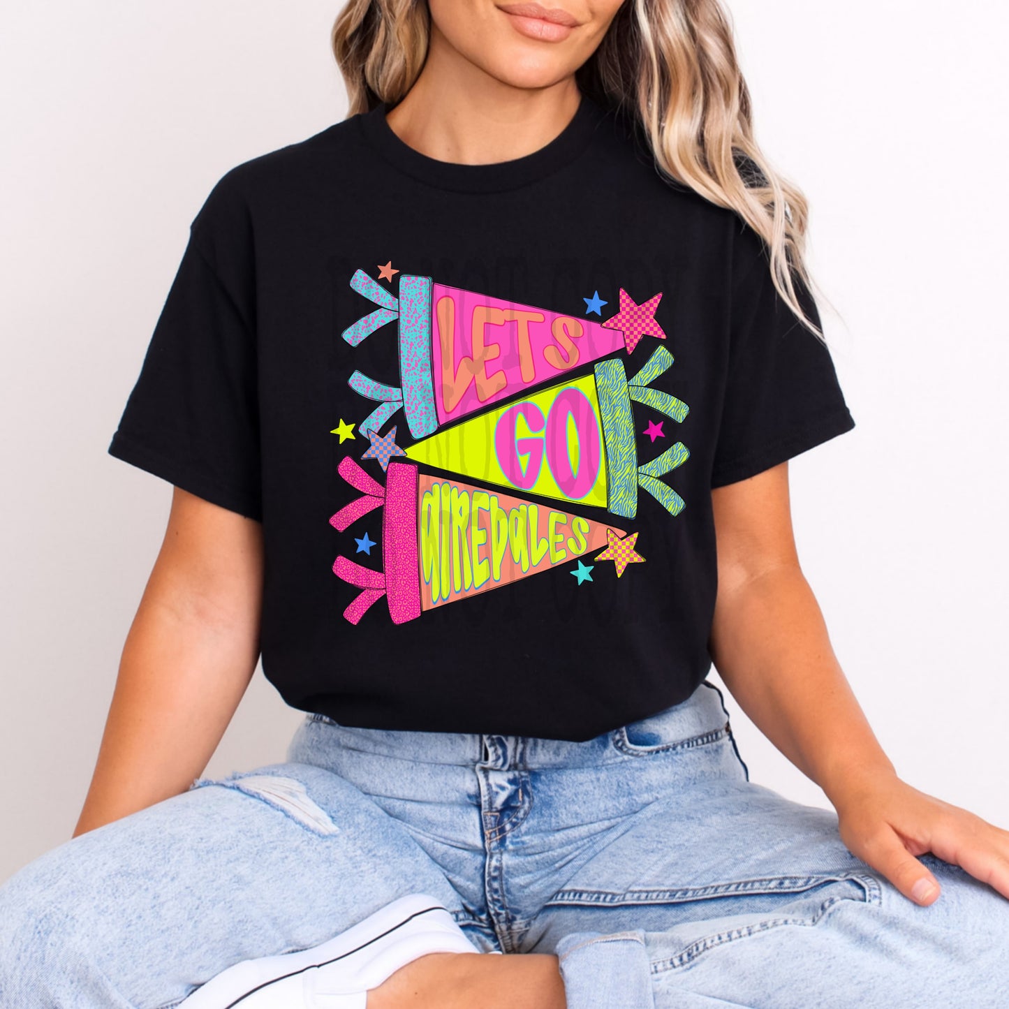 Let's Go Airedales Neon Tee