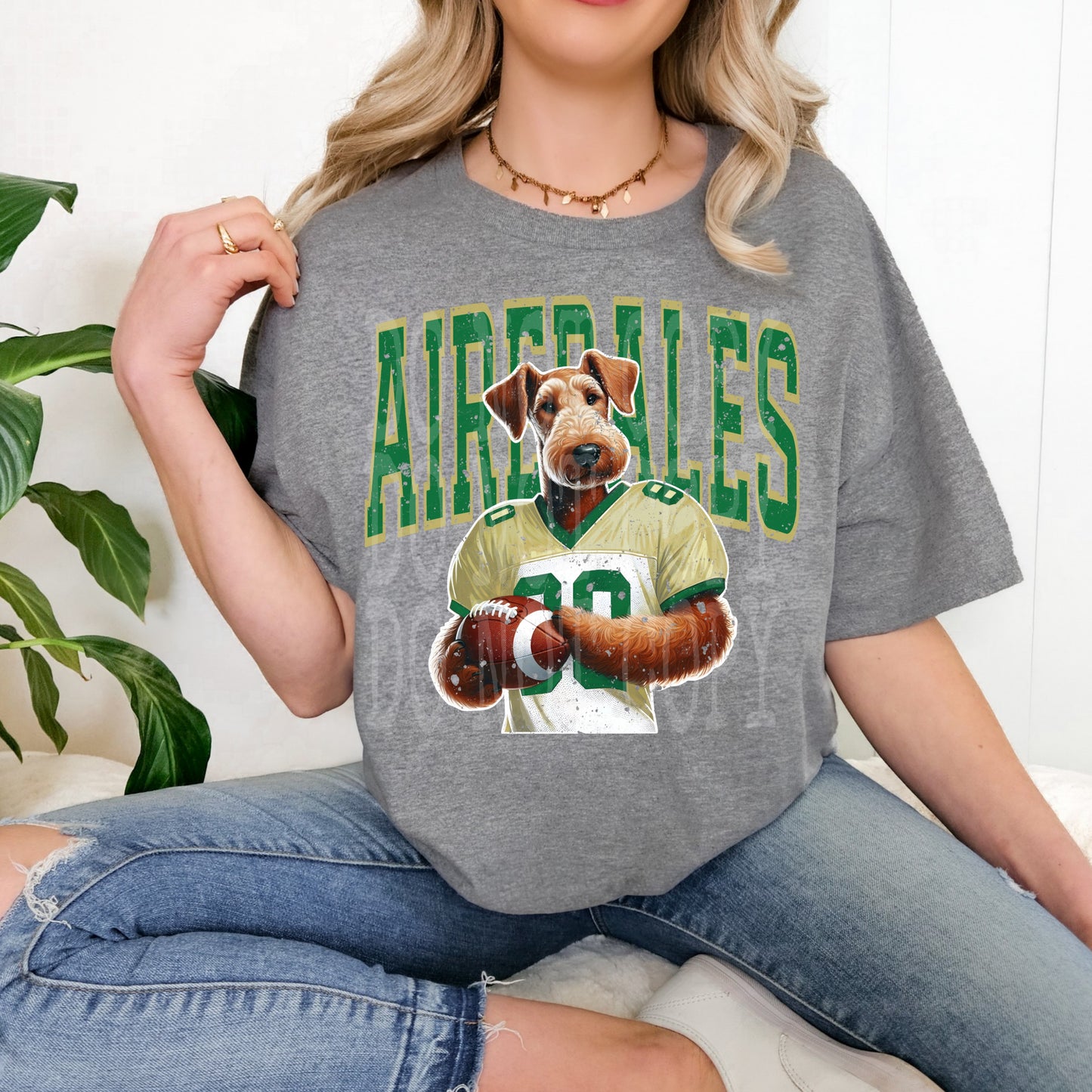 Distressed Airedales Mascot Tee