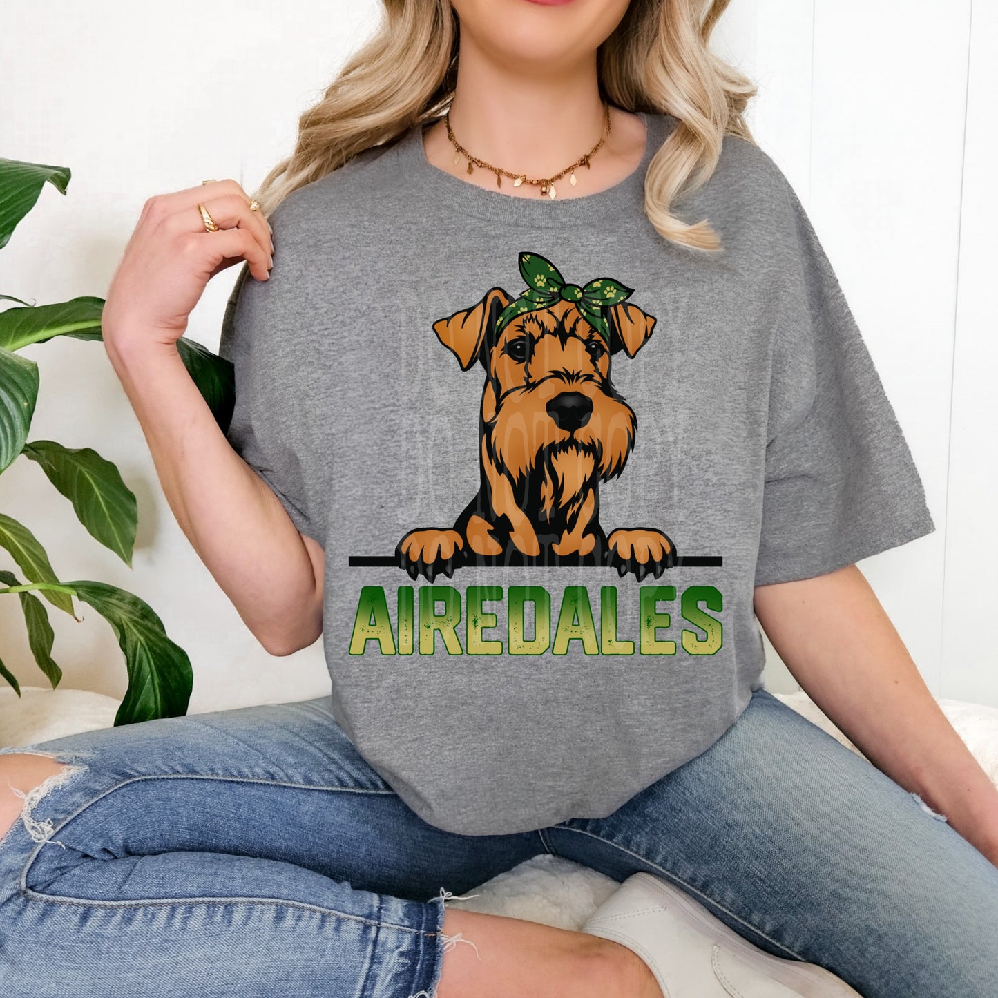 Airedale Mascot W/ Headband Tee