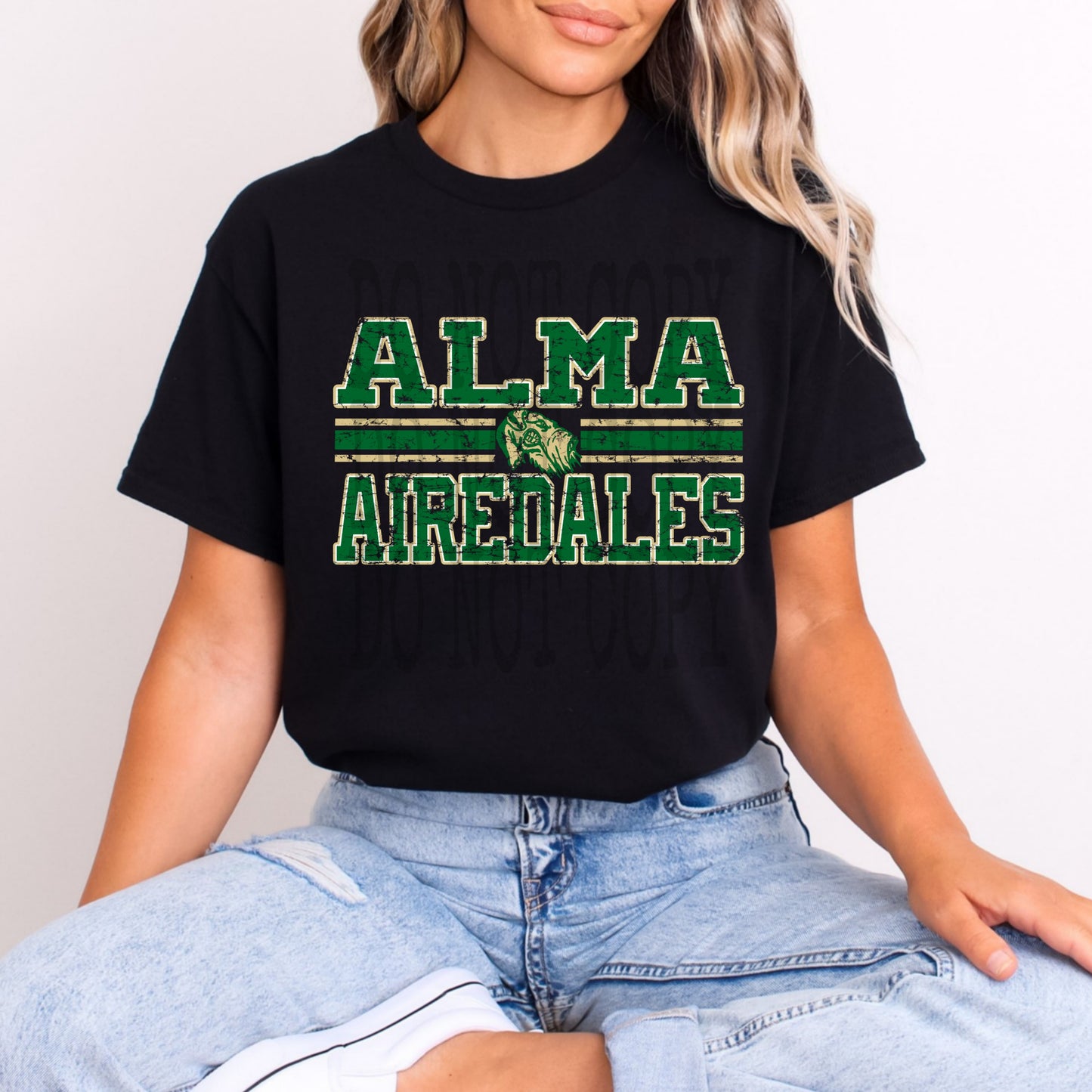 Distressed Alma Airedales Tee