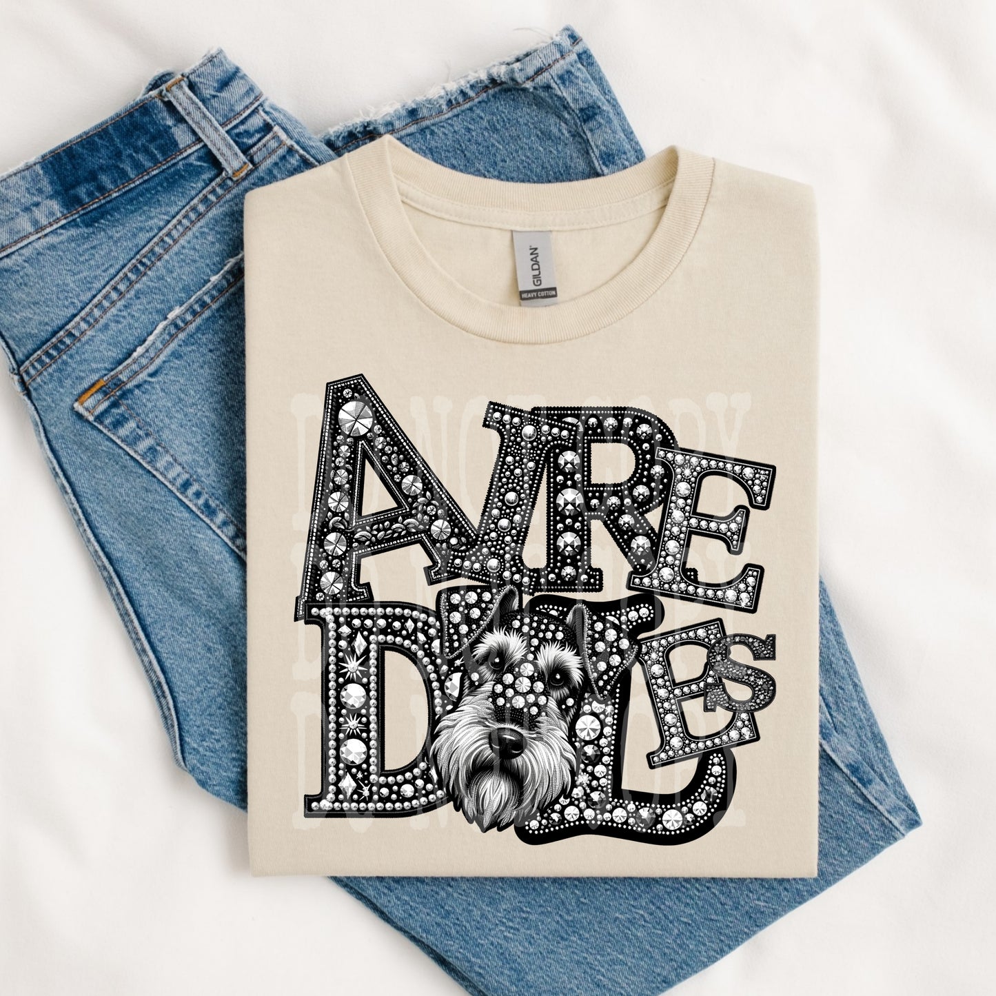 Airedales Rhinestone Tee