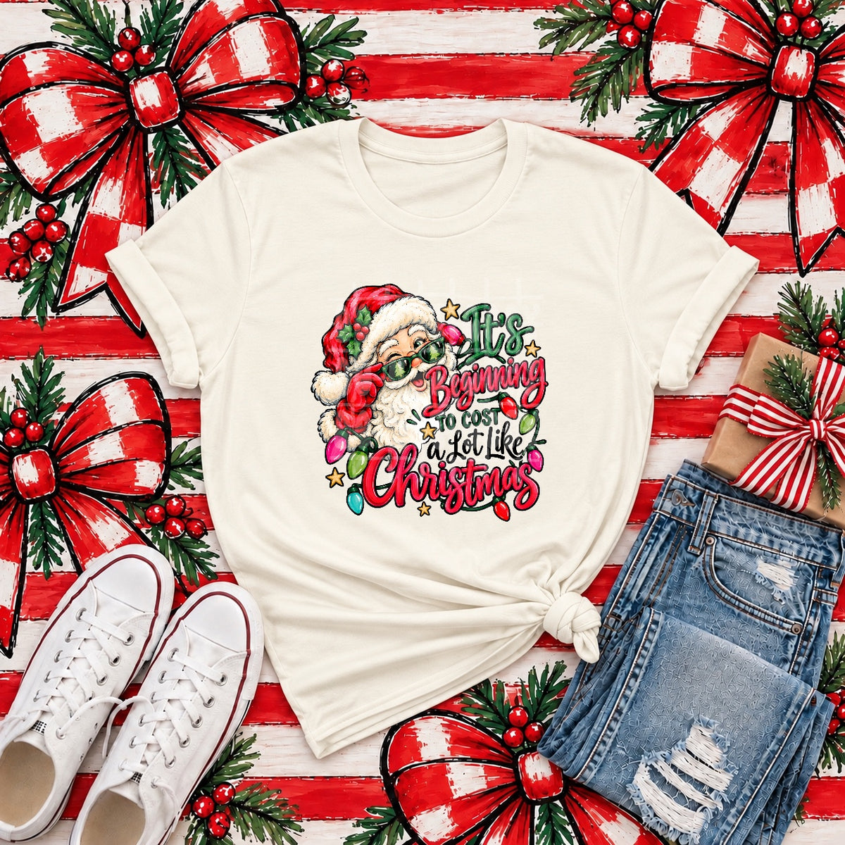 It's Beginning to Cost a Lot Like Christmas Tee product mockup