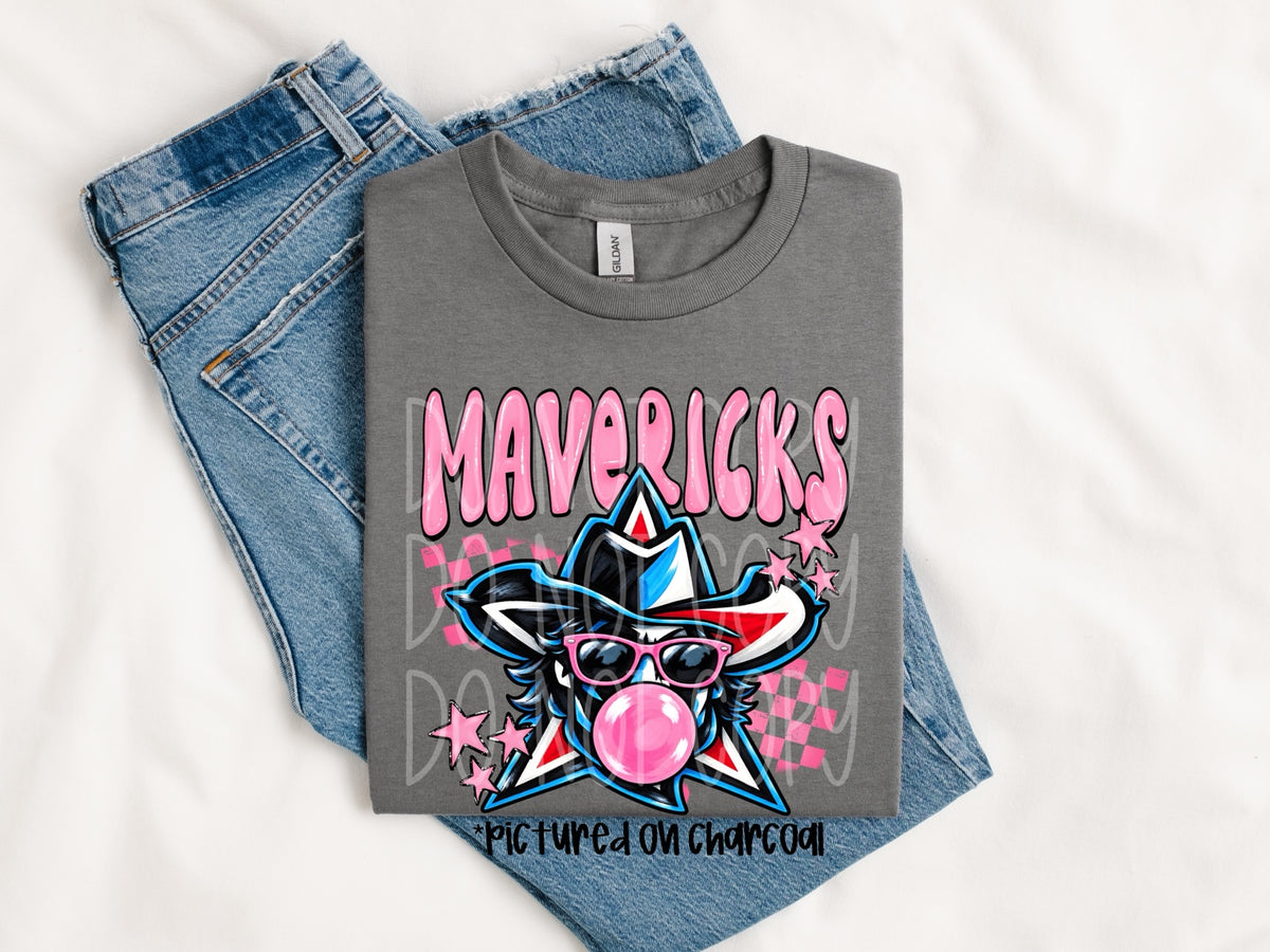 Southside Mavericks Pink Shades Bubblegum Graphic Tee mockup