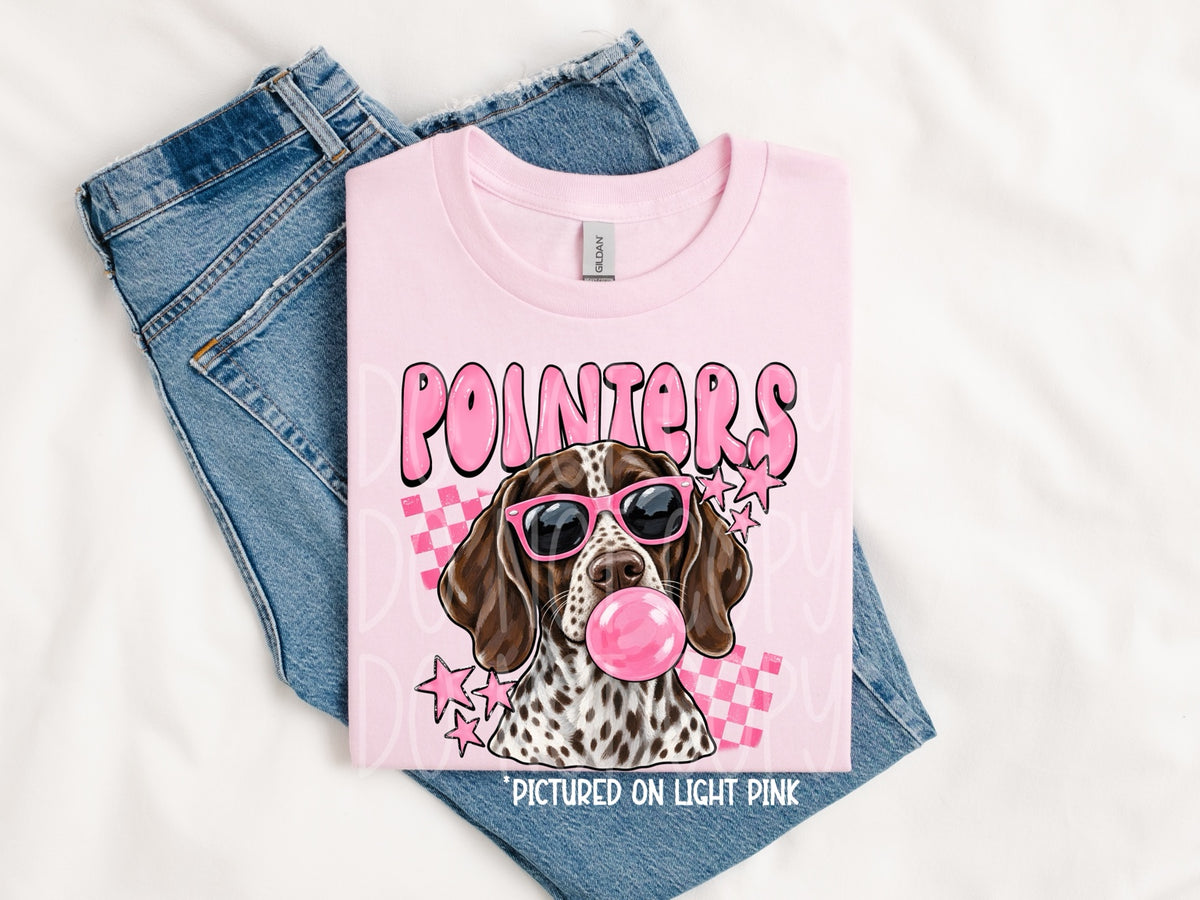 Van Buren Pointers Pink Shades Bubblegum Graphic Tee mockup