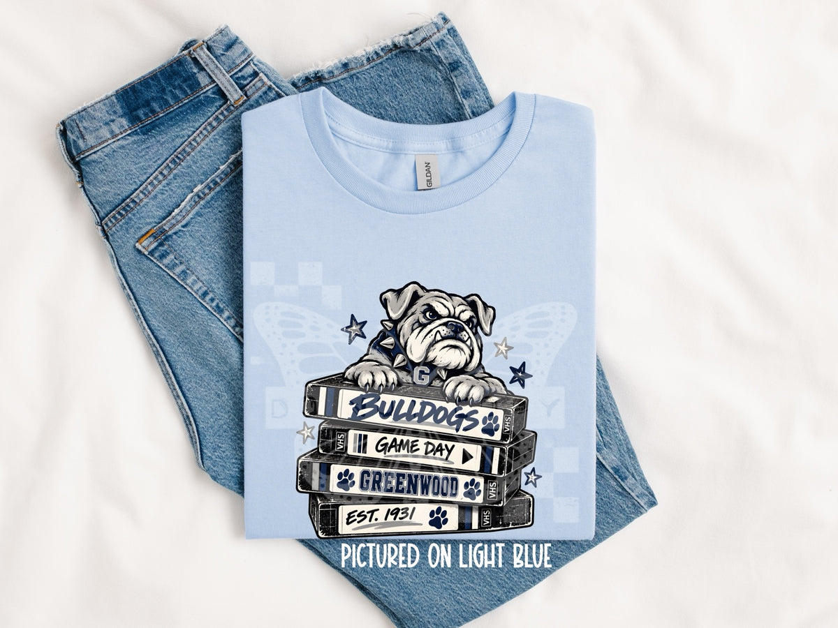 Greenwood Bulldogs VHS Game Day spirit wear mockup