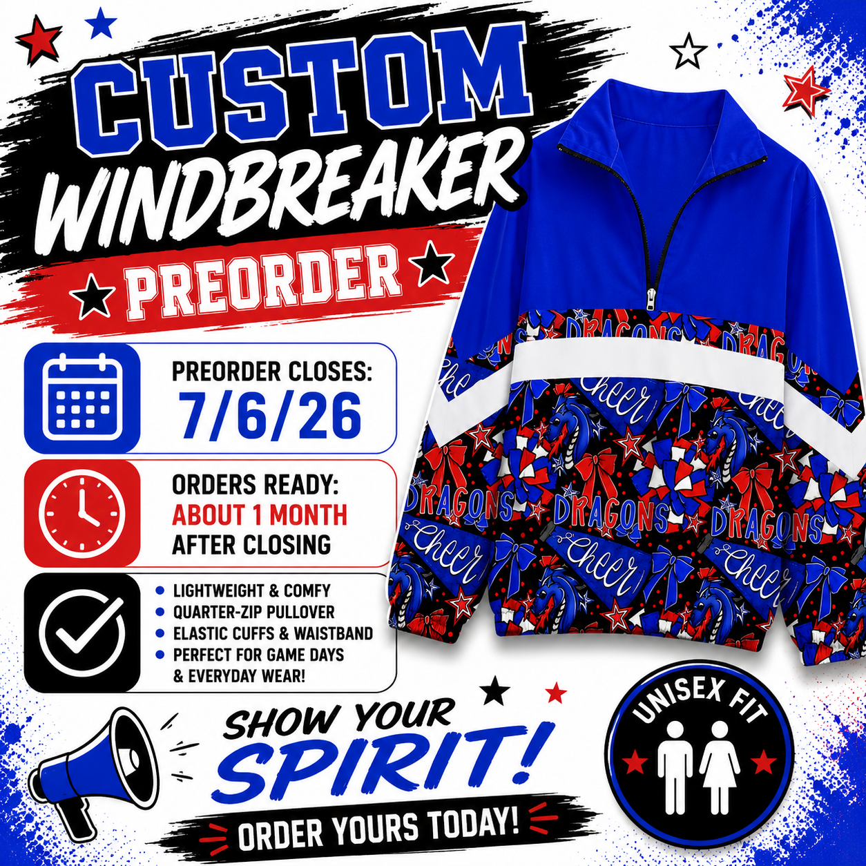 PREORDER Dragon Cheer Windbreaker