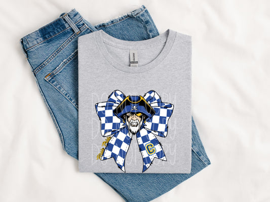 Pirates Checkered Bow Tee