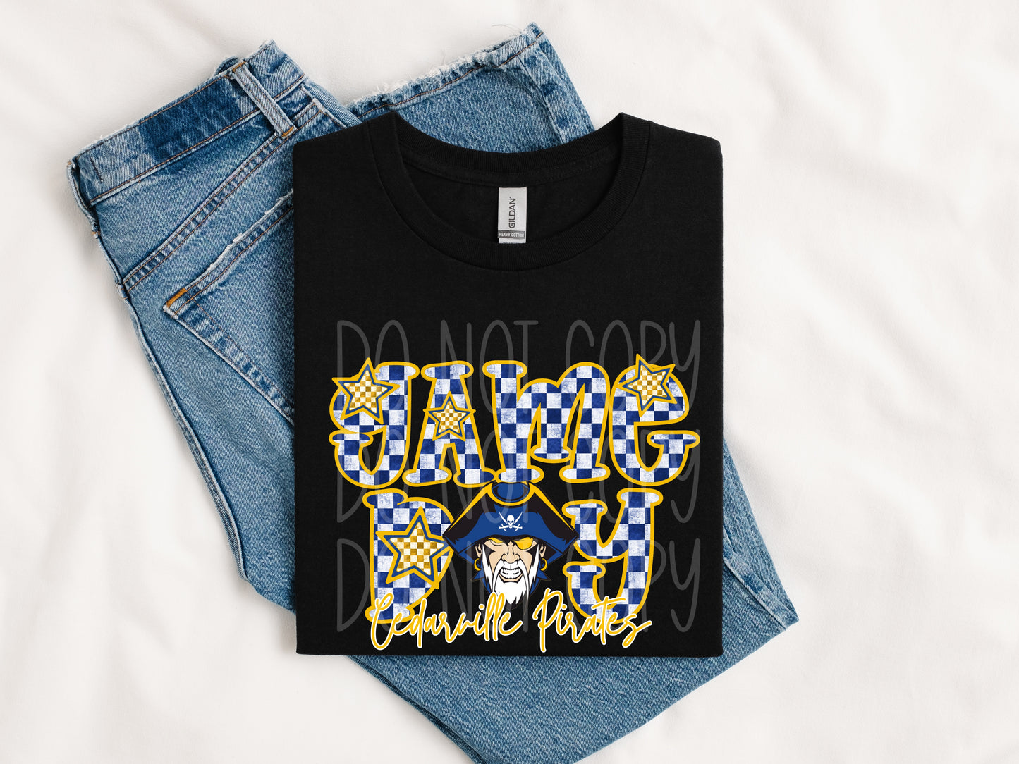 Game Day Checkered Pirates Tee