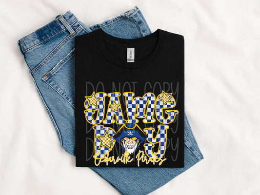 Game Day Checkered Pirates Tee