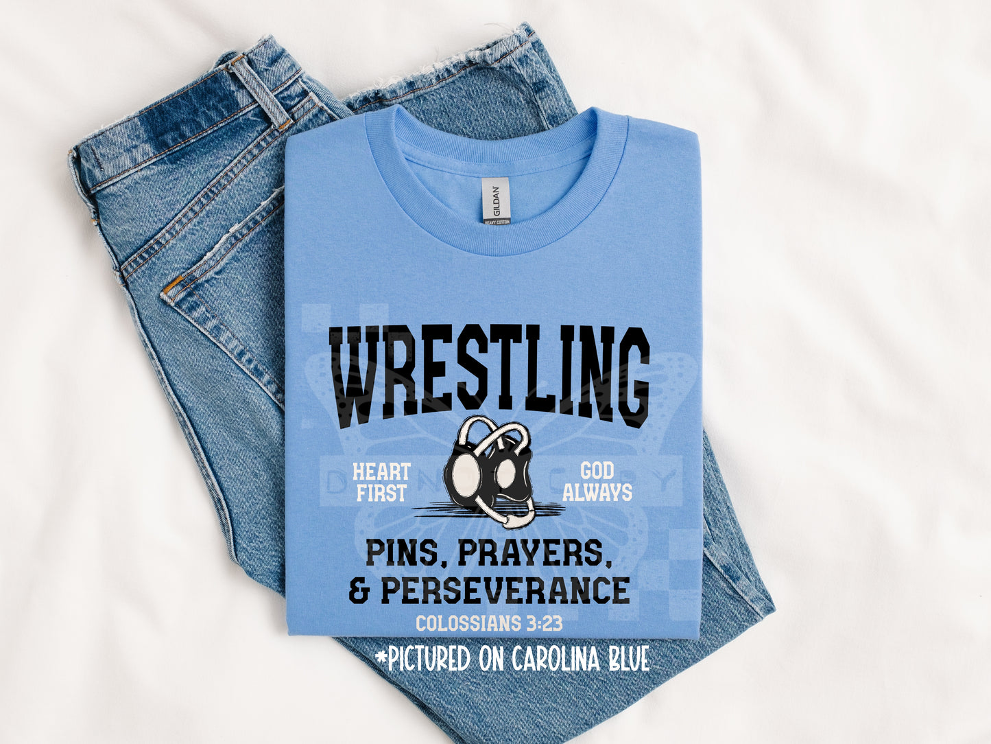 TOTW: Wrestling Pins Prayers and Perseverance Tee