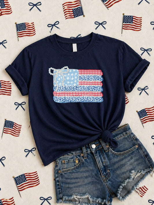 TOTW: Leopard American Flag Tee