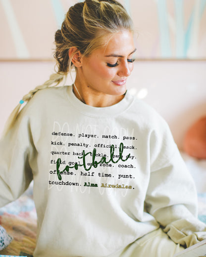 Airedales Football Words Tee