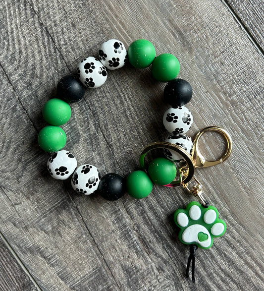 Pointer Paw Print  Wristlet Keychain