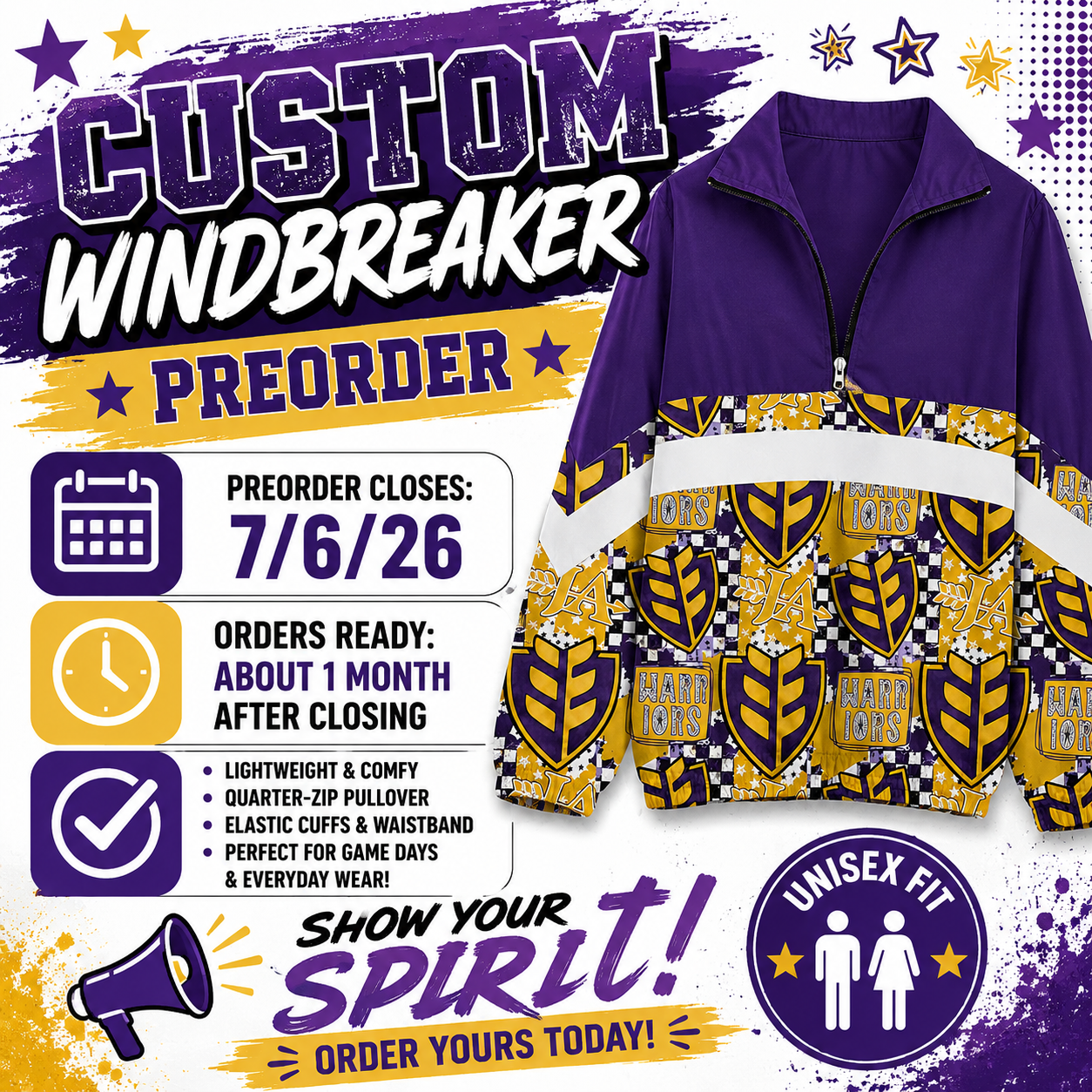 PREORDER Joshua Academy Collage Windbreaker