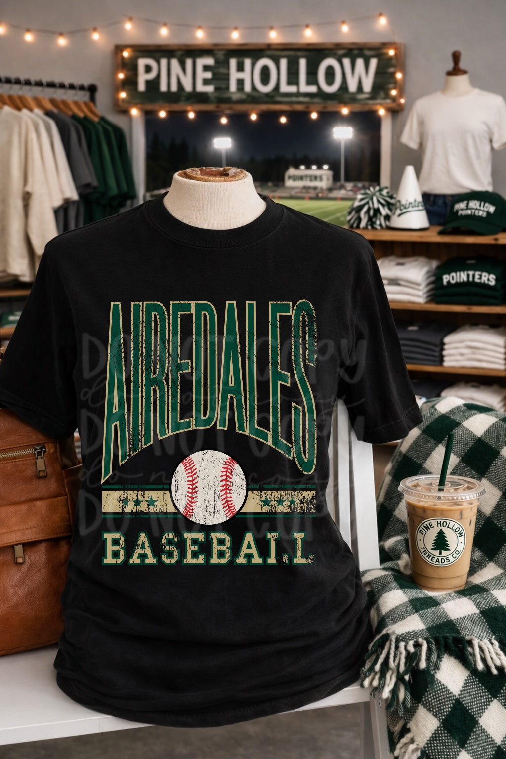 Retro Airedales Baseball Tee