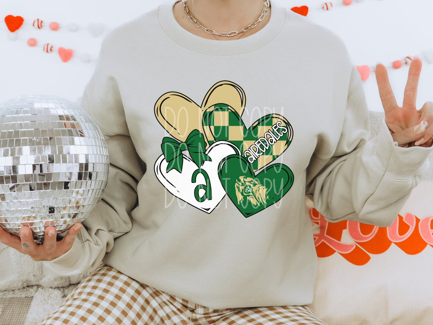 Airedales Valentine Hearts Tee