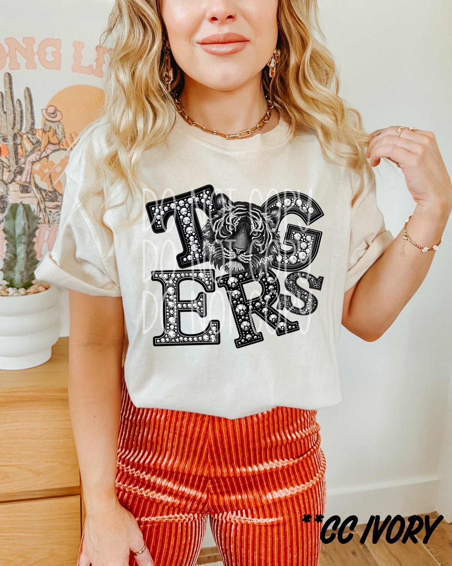 Tigers Faux Rhinestone Tee