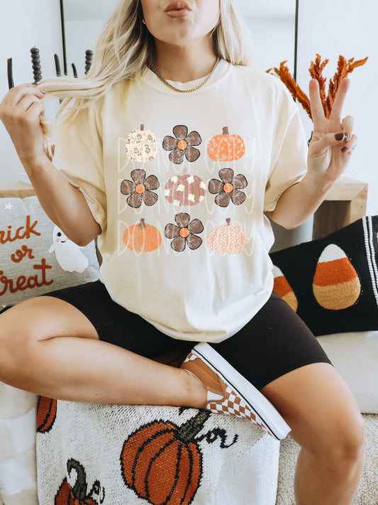 Pumpkins and Flowers Tee