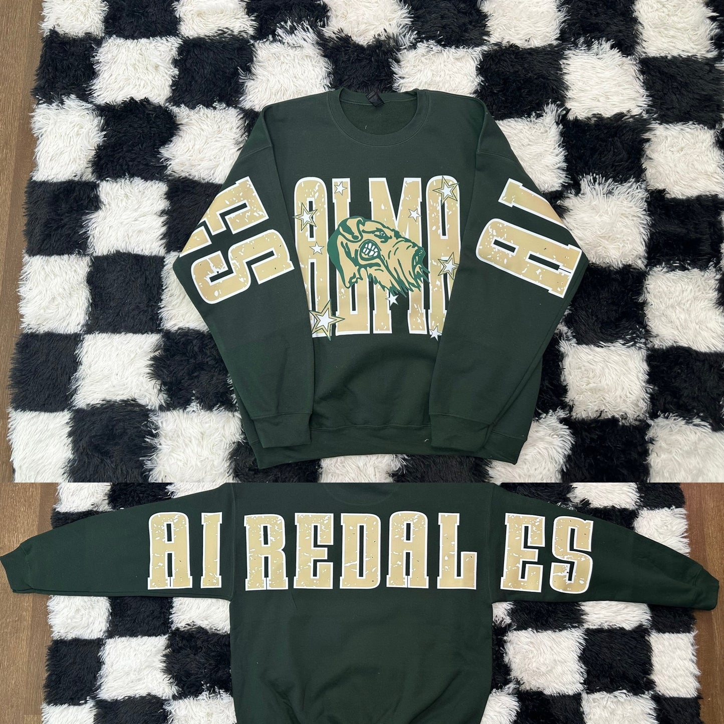 Alma Airedales Front and Back Sweatshirt