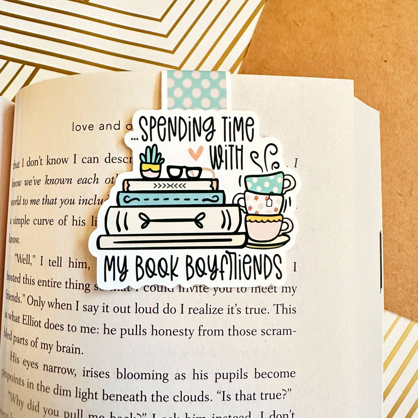 Spending Time With My Book Boyfriends Cute Magnetic Bookmark