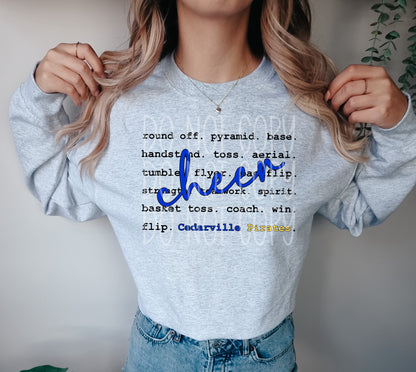 Pirates Cheer Words Tee