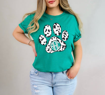 Paw Print Monogram Tee