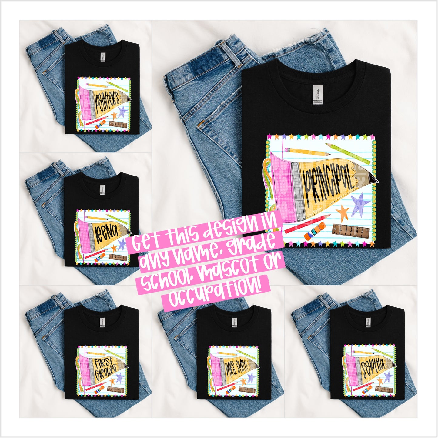 TOTW: Custom Pencil Pennant Flag Tee