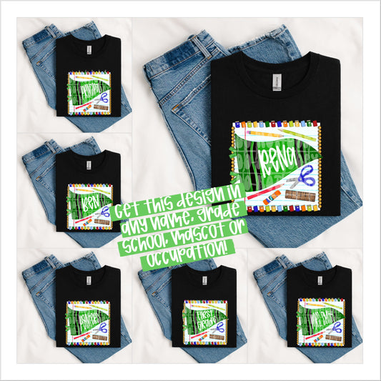 TOTW: Custom Crayon Pennant Flag Tee