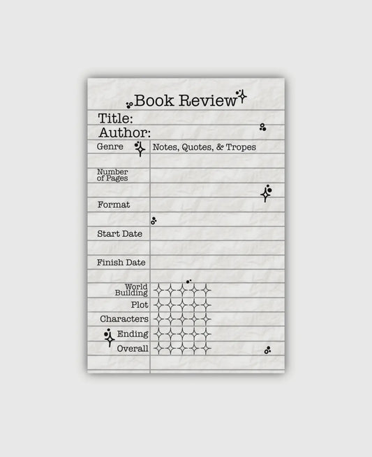 4x6 Book Review Notepad | Book Lover Stationery and Gifts