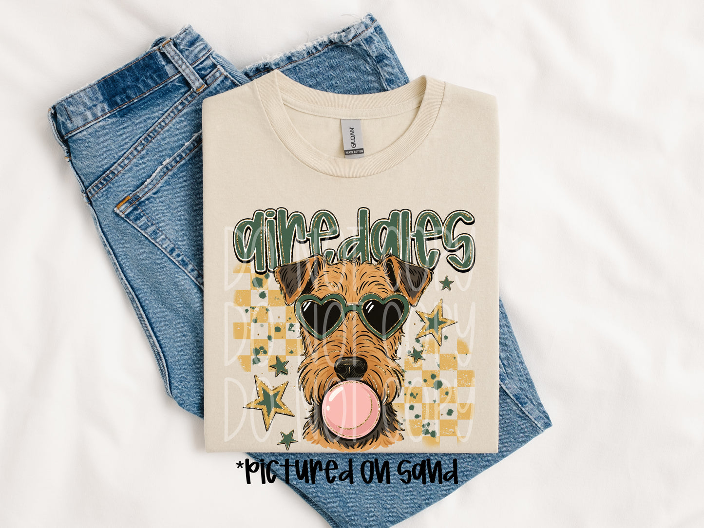 Airedales Bubblegum and Glitter Tee